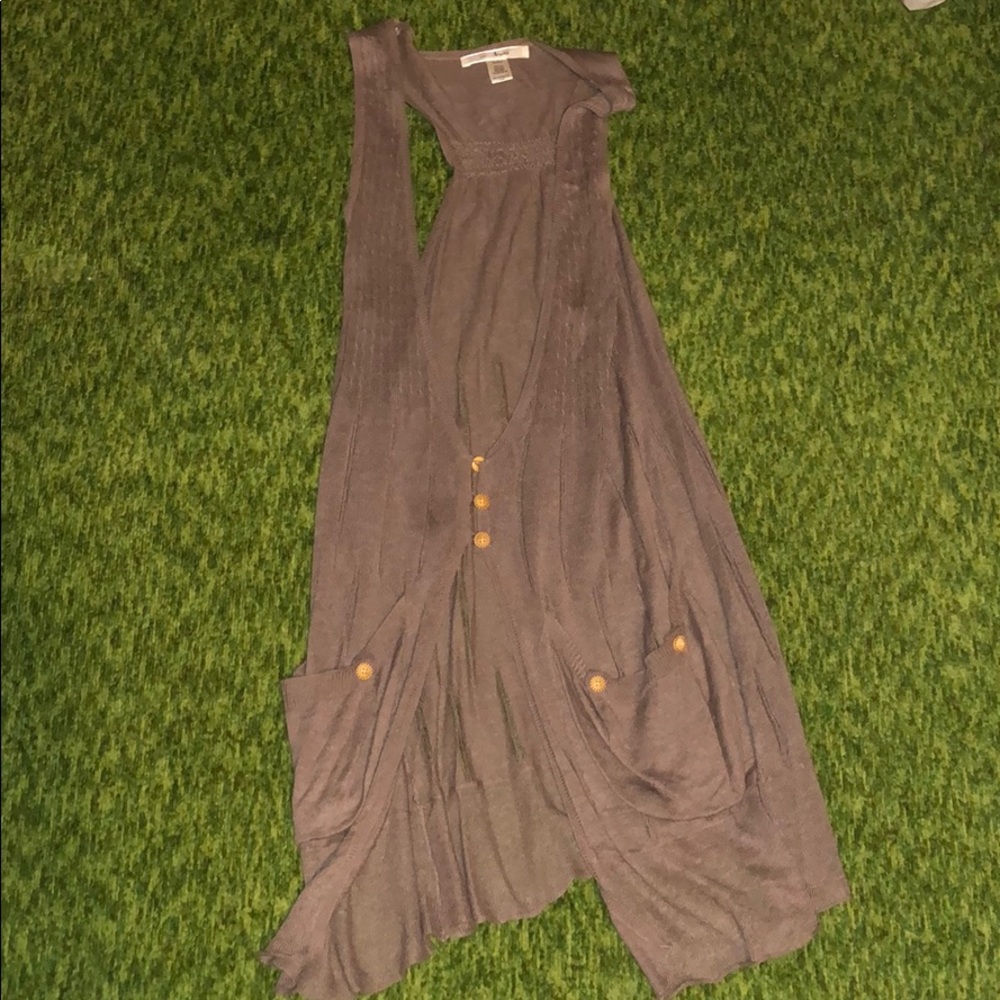 Brown knit vest